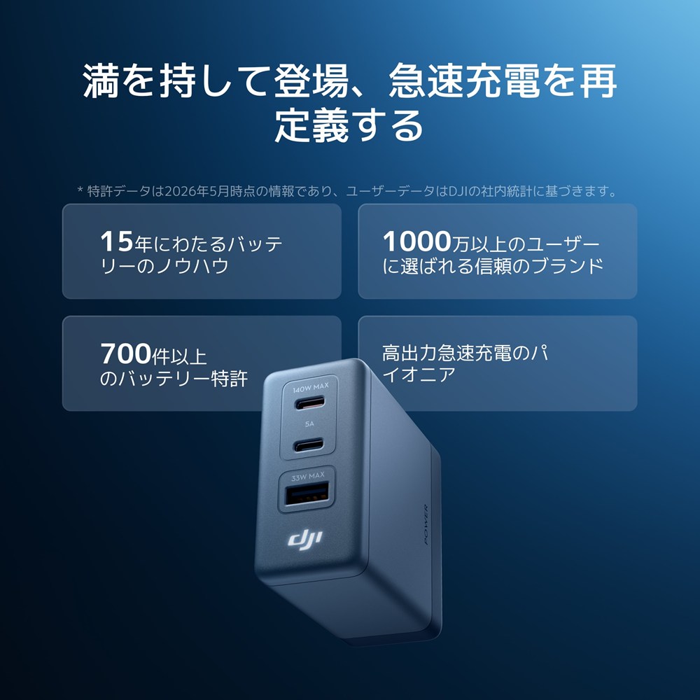 DJI Power 140W GaN 充電コンボ