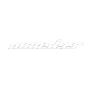 モンスタースポーツ　ステッカー*Monster Sport*スイフト/ジムニー/ランサーエボリューション/86【中抜きステッカー ［大］（ライトシルバー）】650×85