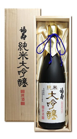 【日本酒ギフト】兵庫県の地酒 神戸酒心館謹製『 福寿 純米大吟醸酒 原酒 1.8L桐箱入 』御中元 残暑見舞い 御歳暮 御年賀 内祝い 御祝い母の日 父の日 敬老の日誕生日プレゼントに！古希 喜寿 長寿 還暦祝いに