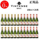 正規品【ノンアルコールスパークリングワイン飲料】『ヴィンテンス スパークリング紅白 200ml×24本』ブラン ロゼ ピンク ミニボトル スクリューキャップ業務用 まとめ買い コスパ抜群 飲食店結婚式 披露宴 パーティー マタニティー アルコールゼロ