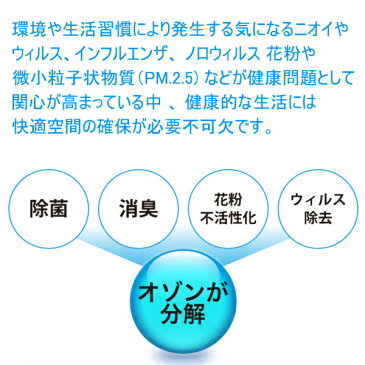 【モバイルタイプ低濃度オゾン発生機】脱臭 除菌『 オゾバリア（ozobarrier） パールホワイト 』特許取得済 風邪 インフルエンザ ウイルス 花粉症対策ノロウィルス 微小粒子状物質(PM2.5）にもギフト対応可 ※メーカー保証1年間