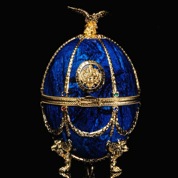 ラドガ【正規品プレミアムウォッカ】LADOGA 『 インペリアルコレクション サファイア 700ml箱入 』ブルー 青 ヴェネツィアングラス4個付デキャンタ ファベルジェのイースターエッグ ラトビア産 卵型 キラキラ 高級 ラグジュアリー インスタ映え