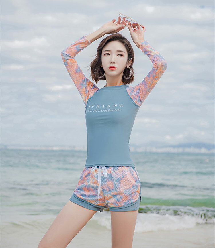 レディース水着 ボタニカル柄 体型カバー 女性 ラッシュガード みずぎ 着やせ 大人 スクール水着 スポーツウエア トップス パンツ セパレート スイムウェア レデイース 水着 タンキニ ジュニア ミセス おしゃれ スイミング プール 水遊び 記念写真 可愛い レギンス