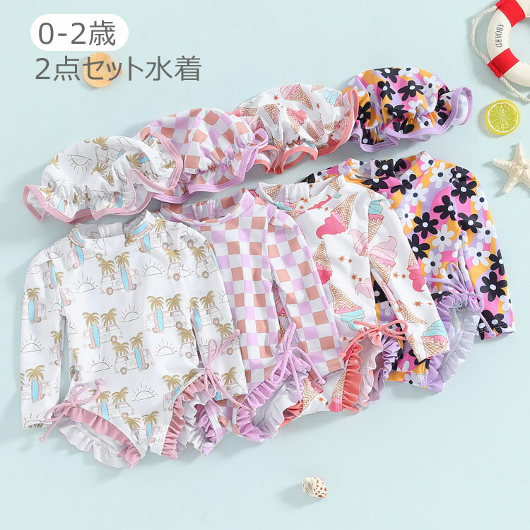 樂天商城 - 子ども 水着 オールインワン 女の子 ワンピース 水着 短袖 子供 キッズ みずぎ フリル ベビースクール水着 スポーツウエア スイムウェア タンキニ ガールズ 子ども用 おしゃれ スイミング 水遊び ワンピース型 赤ちゃん 記念写真 ビキニ水着