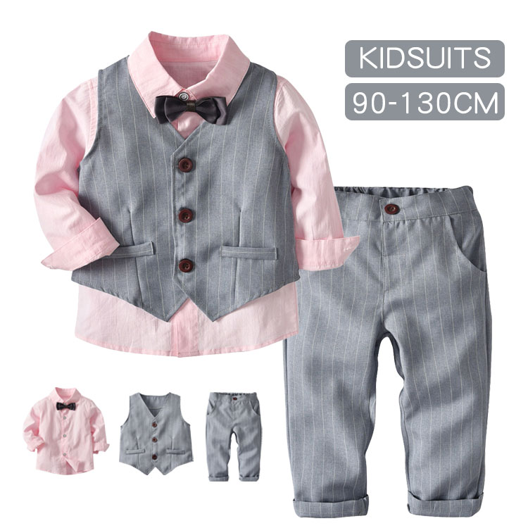 子供 上下セット 男の子 入学式 スーツ ベビー服 フォーマル スーツ スーツ シャツ ベスト パンツ 長袖 子供服 紳士服 洋服 七五三 赤ちゃん キッズ セットアップ おしゃれ 入園式 結婚式 入学式 卒園式 ジュニア 発表会 お出かけ お呼ばれ 春 夏 秋 90 100 110 120 130