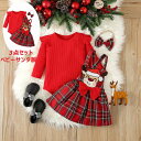 子供スーツ クリスマス ベビー 上下セット 子供スカート 可愛い ハロウィン コスチューム衣装 コスプレ衣装 子供 女の子 仮装 変装 キッズ なりきり イベント がルーズ セットアップ 長袖 サンタ風 パーティー ステージ衣装 お出かけ サロペット