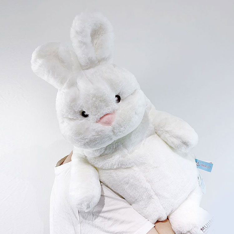 45/60/80cm 白いウサギのぬいぐるみを抱いて眠るぬいぐるみ 女の子へのプレゼン 柔らかい ぬいぐるみ クッション 人形 大きい 動物のぬいぐるみ 癒し 飾り物 ソファ 子供 幼児 グレー 寝室 店飾り 面白く 道具 抱き枕 記念日 おもちゃ 男の子 [2]