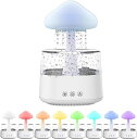 レインクラウド加湿器、7色のライト付き、レインドロップナイトライト寝室、オフィス用,white usb