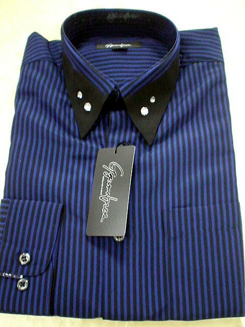 日本製　ドレスシャツ ストライプ　 【サイズ】 S:着丈72cm肩幅41cm袖丈58cm胸幅49cm M:着丈76cm肩幅44cm袖丈59cm胸幅51cm L:着丈80cm肩幅47cm袖丈60cm胸幅53cm LL:着丈83cm肩幅50cm袖丈61cm胸幅55cm 3L:着丈85cm肩幅53cm袖丈61cm胸幅57cm ポリエステル100%