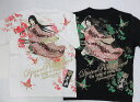 カラクリ魂 和柄 抜刀娘　半袖Tシャツ　穂乃花　金襴刺繍　絡繰魂 KARAKURI