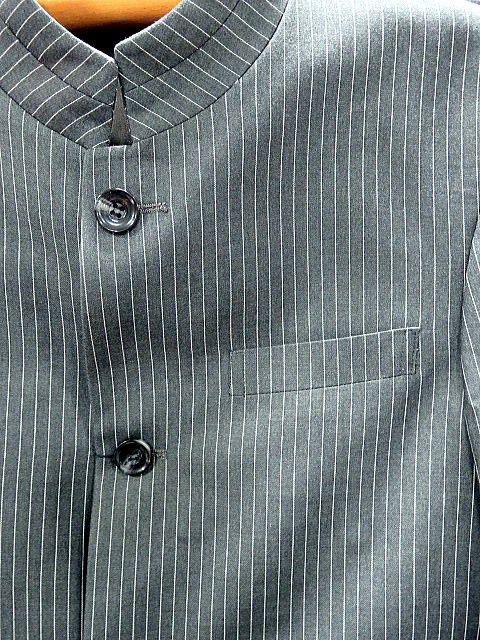 マオカラースーツ ジャガード ストライプ