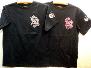 ローブローナックル アメカジ 半袖Tシャツ スカルハット刺繍 【コンビニ受取対応商品】