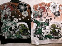 華鳥風月 和柄 前開ジップアップトレーナー 桜に風神雷神刺繍