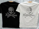 Be Ambition 半袖Tシャツ スカル＆ロゴラインストーン　ビーアンビション 【サイズ】 M:着丈60cm 肩幅40cm　袖丈20cm 身幅45cm L:着丈64cm　肩幅44cm　袖丈21cm　身幅50cm XL:着丈68cm　肩幅48cm　袖丈22cm　身幅54cm XXL:着丈72cm　肩幅52cm　袖丈24cm　身幅58cm 【素材】綿94%　ポリウレタン6%