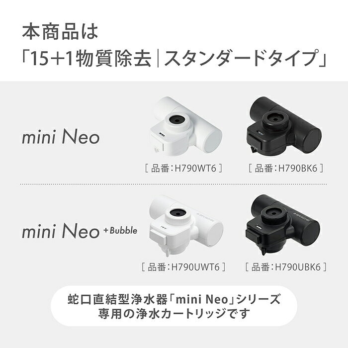 タカギ 浄水カートリッジ H796（mini Neo用）の写真3