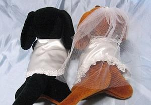 【手作りキット】ミニチュアダックス(洋装)【ダックス　ドッグ　ウェルカム　マスコット　結婚式　ウェディング　ウエディング　ブライダル　ドール】　【パナミ手芸メーカー直販　タカギ繊維】