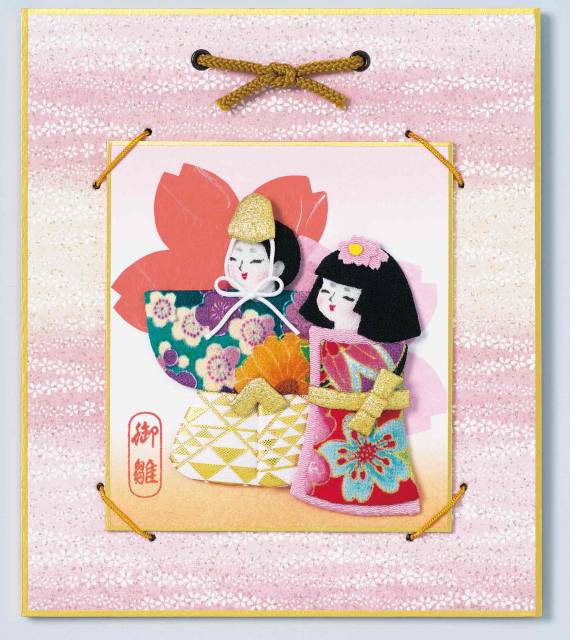 押絵 豆色紙 「たち雛」 [HM-7 ]　【パナミ手芸メーカー直販　タカギ繊維】