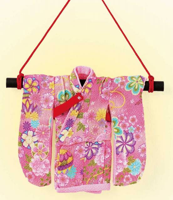 京ちりめんシリーズ ミニ着物 [LH-333 (ピンク)]　【パナミ手芸メーカー直販　タカギ繊維】