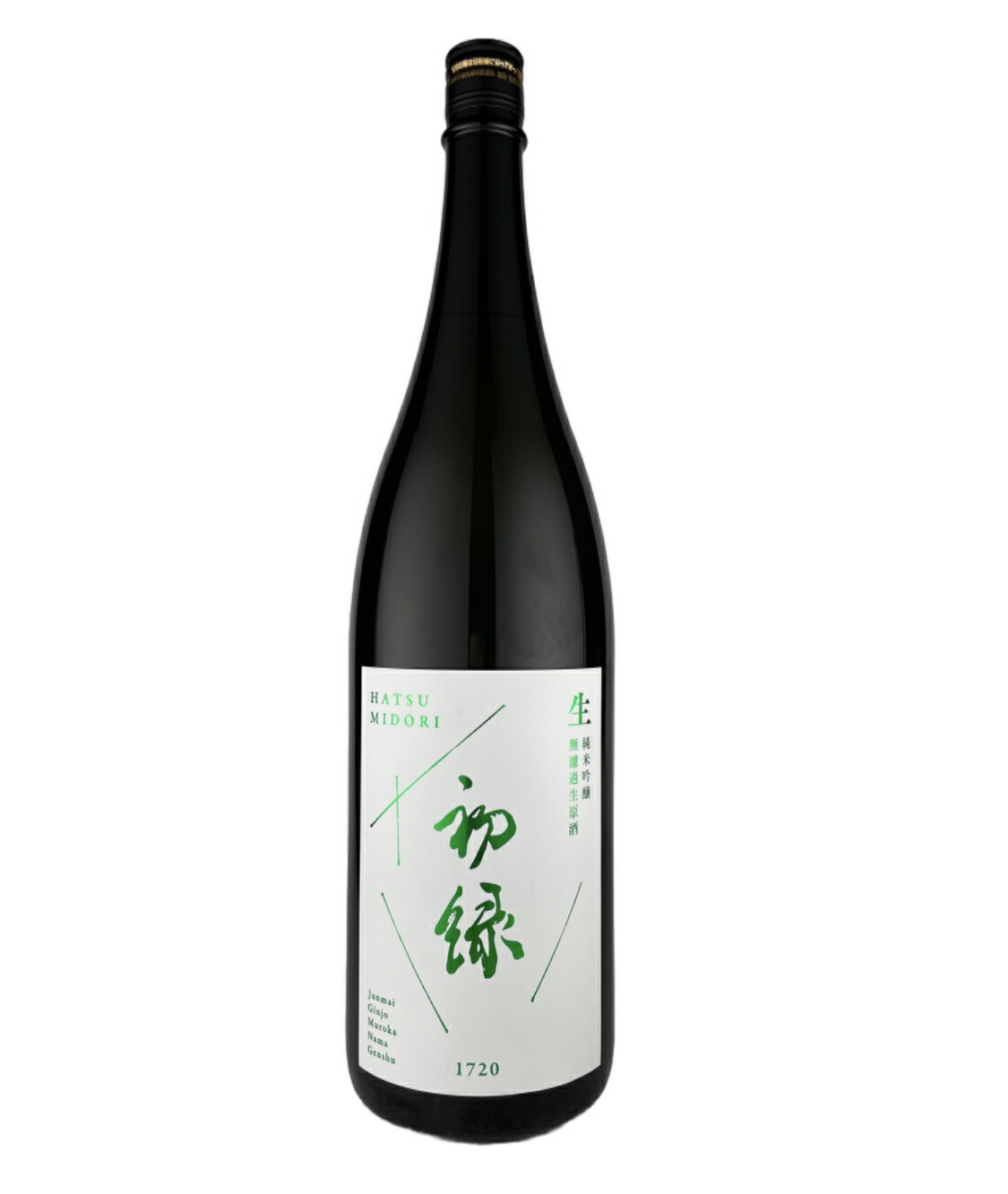 【人気】 初緑 純米吟醸 無濾過生原酒 1,800ml 緑ラベル 日本酒 酒 清酒 地酒 岐阜 フルーティー 生酒 ワイン感覚 あす楽 ギフト 贈り物 退職 卒業 フルーティー 飲みやすい プレゼント ギフト 贈り物 贈答用 内祝い お酒 一升瓶