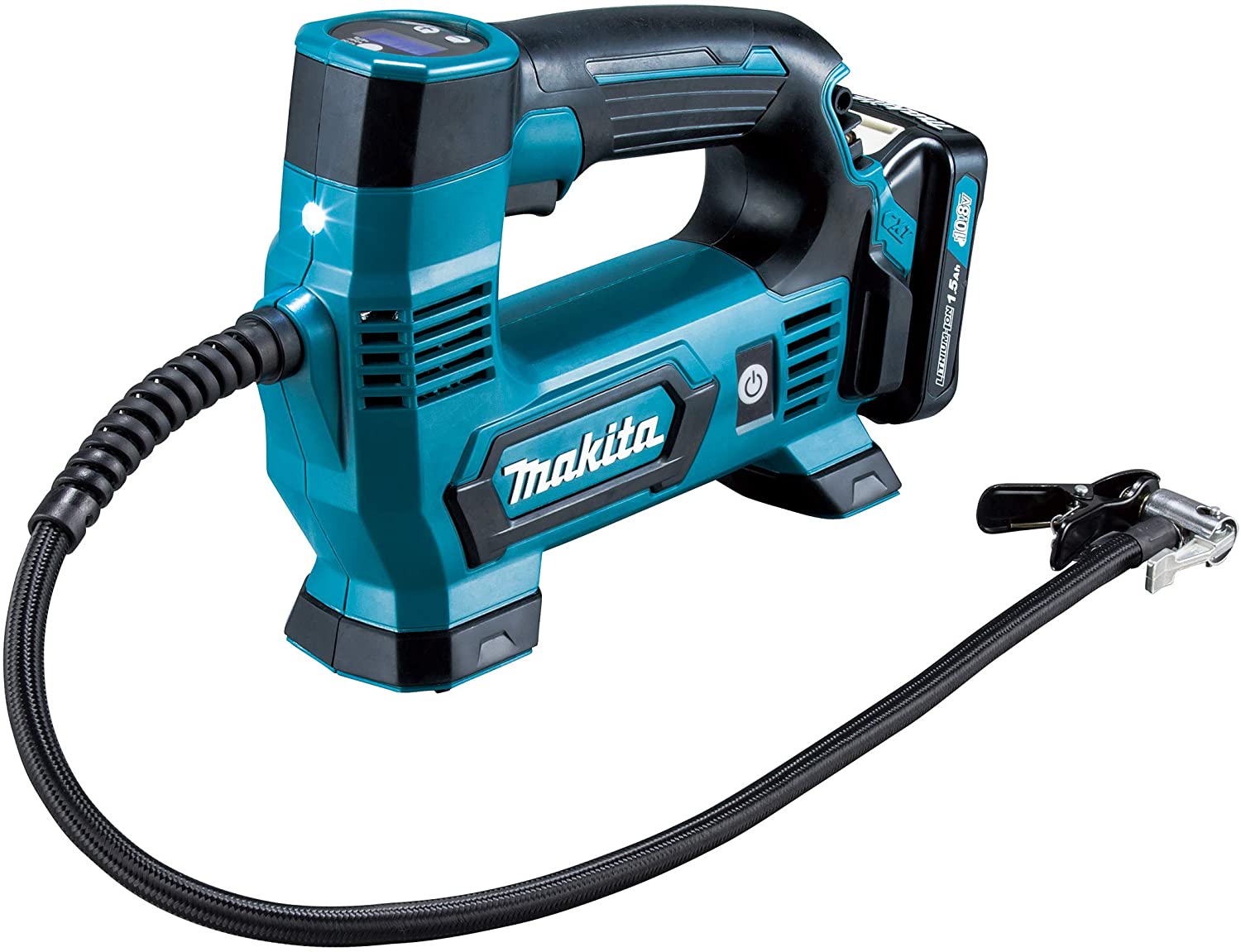 マキタ(makita) MP100DSH 充電式空気入れ 10.8V 1.5Ah【バッテリー/充電器セット品】10.8V充電式空気入れで簡単充填 便利な機能満載