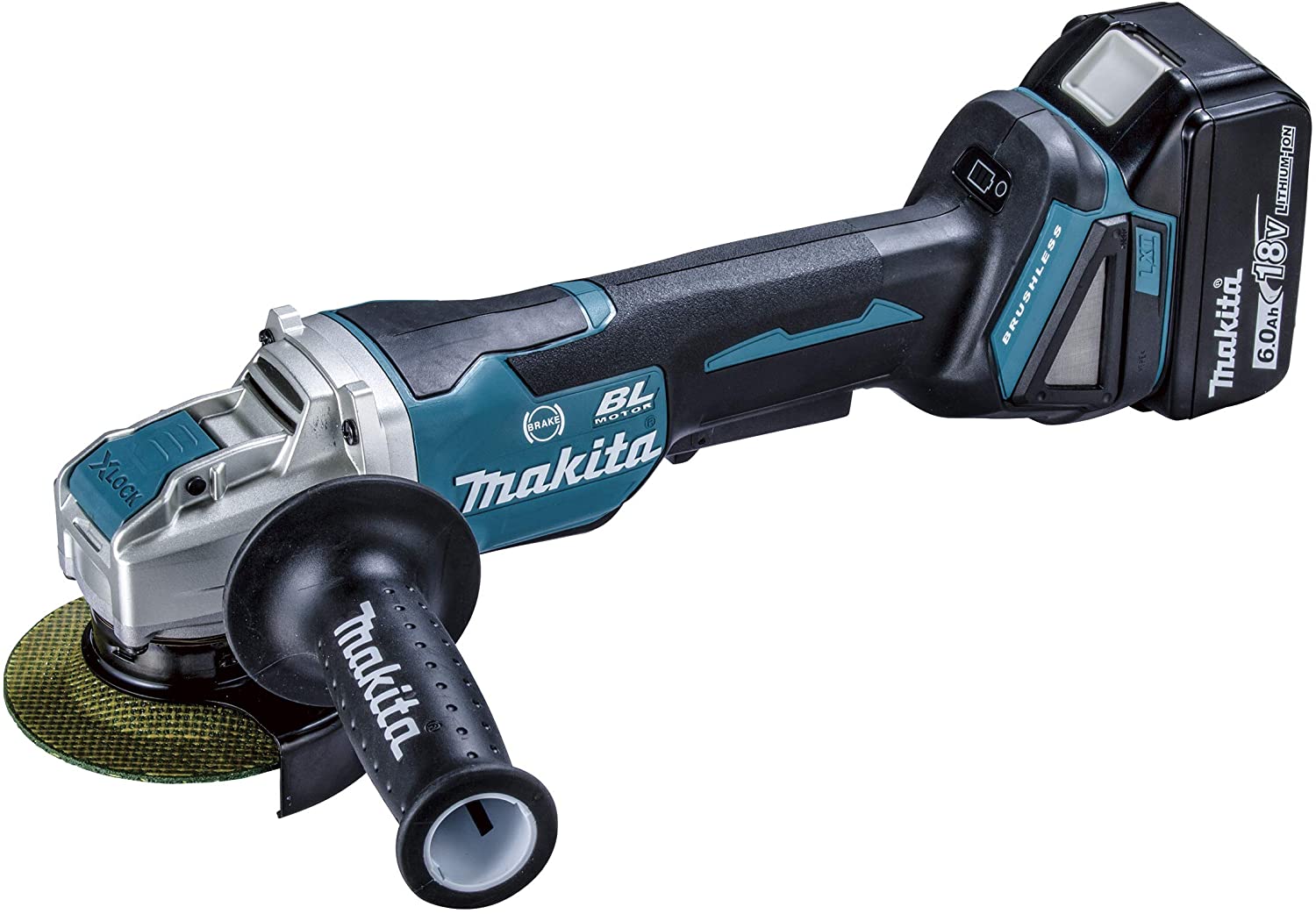 マキタ(makita) GA420DRGX 充電式ディスクグラインダー 18V 6.0Ah (100mm) パドルスイッチ 【バッテリー/充電器セット】