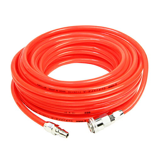 E-Value(藤原産業) ウレタンエアーホース 内径7mm×外径10mm 10m クリアレッド EUH-10R 日本製 その1
