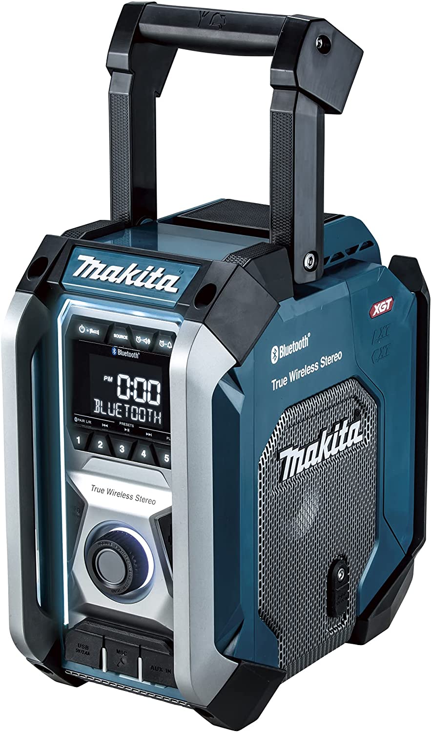 マキタ(makita) MR005GZ 青 充電式ラジオ スピーカー ハイブリッド電源 本体のみ マルチアンプ+ウーファー内蔵【3193】