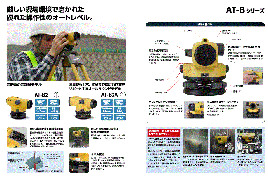 トプコン（TOPCON） オートレベル AT-B3ASET 三脚(STD-OD)サービス 【正規販売店1年保証付き】 3