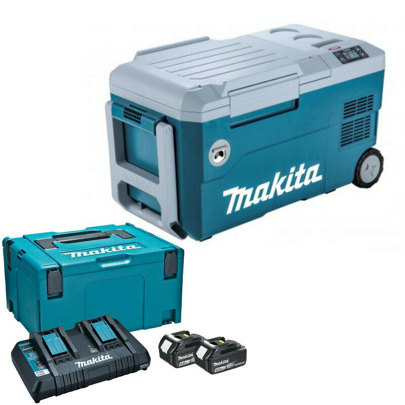 マキタ(makita) CW001GZ+A-61226 充電式保冷温庫+パワーソースキット1 青 18V/40V/100V/シガーソケット【バッテリー/充電器セット】