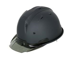 進和化学工業 セーフティーヘルメット SS-19V型T-P式RA プロ仕様 特注カラー：ビュレットグレーメタルマット スモークバイザー TYPE-B 付