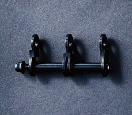 ニックス(KNICKS) アルミ製金具一式（2連結タイプ/アルマイト加工）【ブラック】ALU-2-B