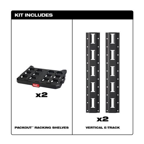 【在庫限り】ミルウォーキー PACKOUT(パックアウト) 金属製2段シェルフキット 48-22-8480【3193】 3