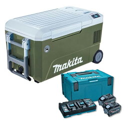 マキタ(makita) CW002GZO+A-74859 50L 充電式冷温庫+パワーソースキットXGT10 オリーブ 18V/40V/100V/シガーソケット【バッテリー/充電器セット】