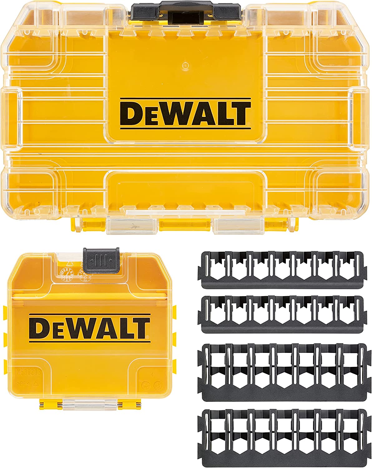 デウォルト(DEWALT) タフケース (小) セット 工具箱 収納ケース ツールボックス 小物入れ 透明蓋 DT70801-QZ