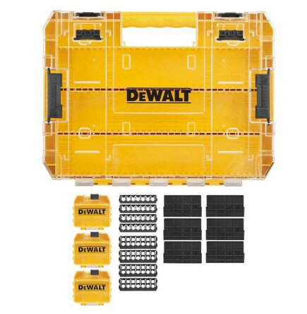 デウォルト DEWALT タフケース 大 セット オーガナイザー 工具箱 収納ケース ツールボックス 小物入れ 透明蓋 DT70804-QZ