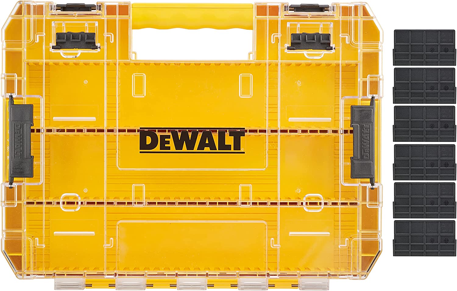 デウォルト(DEWALT) タフケース (大) デバイダー付き 工具箱 収納ケース ツールボックス 小物入れ 透明蓋 DT70839-QZ