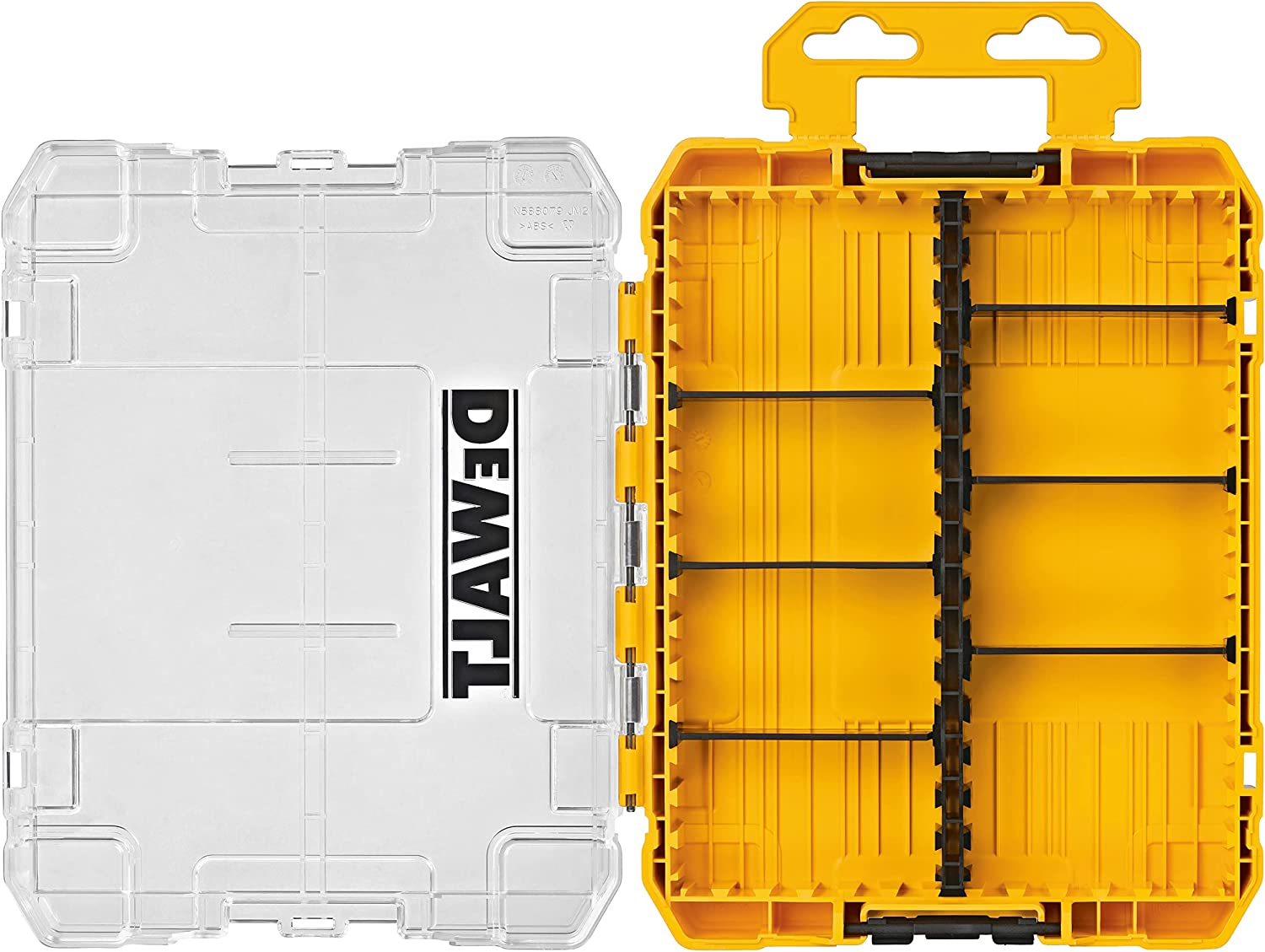 デウォルト(DEWALT) タフケース (中) デバイダー付き 工具箱 収納ケース ツールボックス 小物入れ 透明蓋 DWAN2190