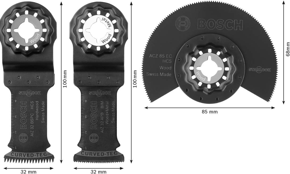 ボッシュ(BOSCH) マルチツールブレードセット 木材 切断用 3本セット 260925C108【STAR LOCK】 2