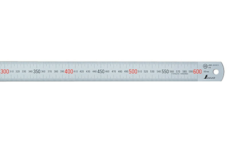 シンワ測定 直尺 ステン 60cm 14036 JIS1級 赤数字入