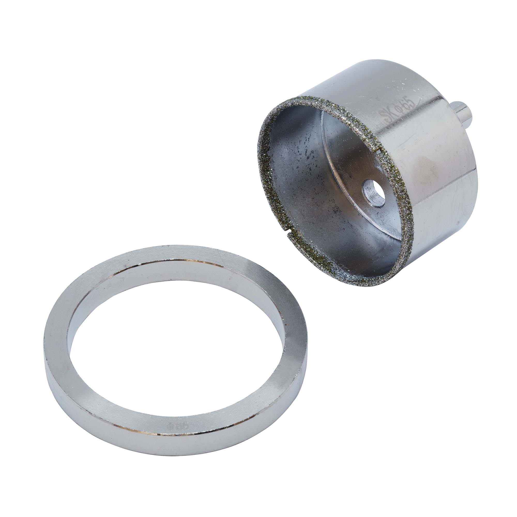 SK 電着ダイヤモンドコアドリル 65mm DC-65 ガラス、タイル等の穴あけに 新潟精機