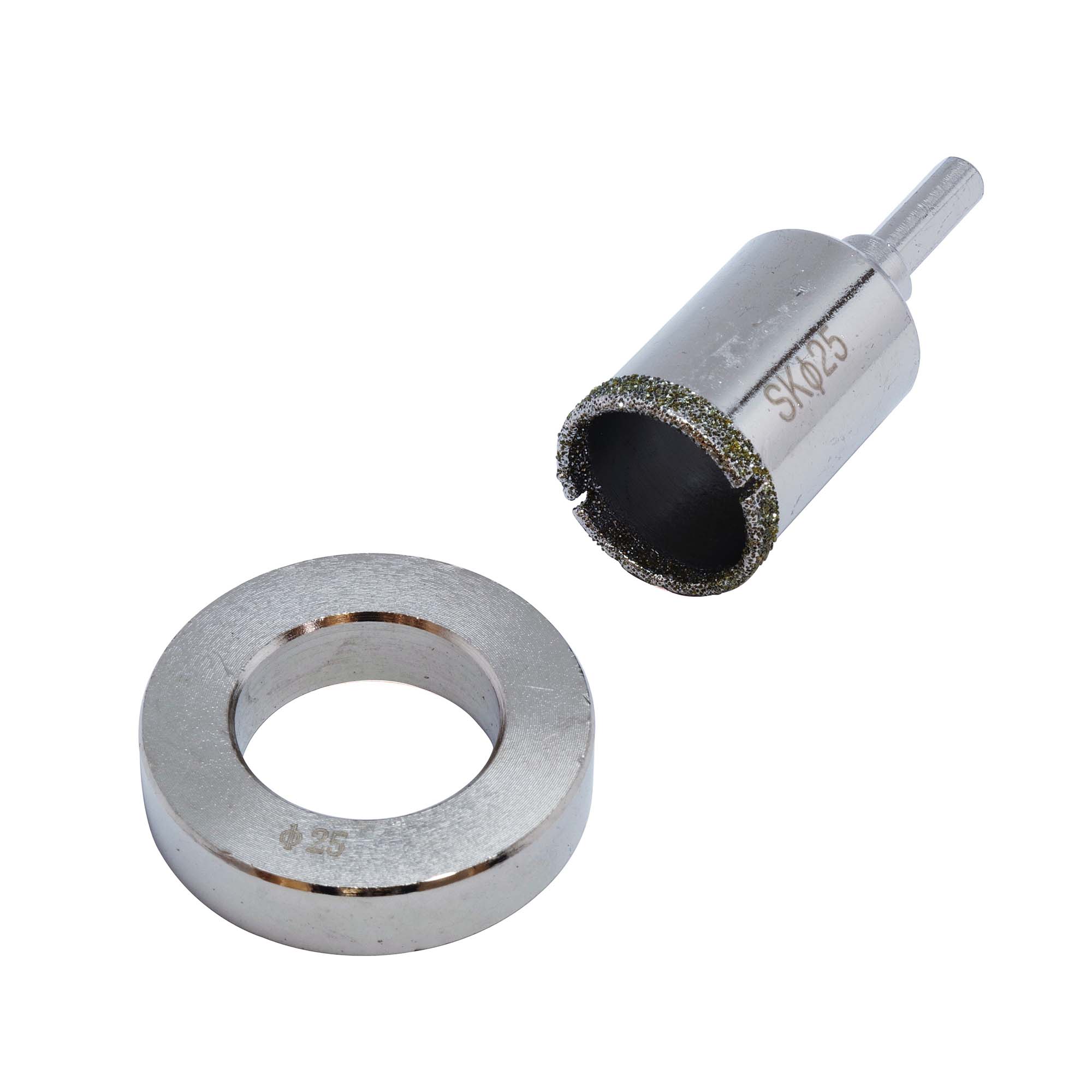 SK 電着ダイヤモンドコアドリル 25mm DC-25 ガラス、タイル等の穴あけに 新潟精機