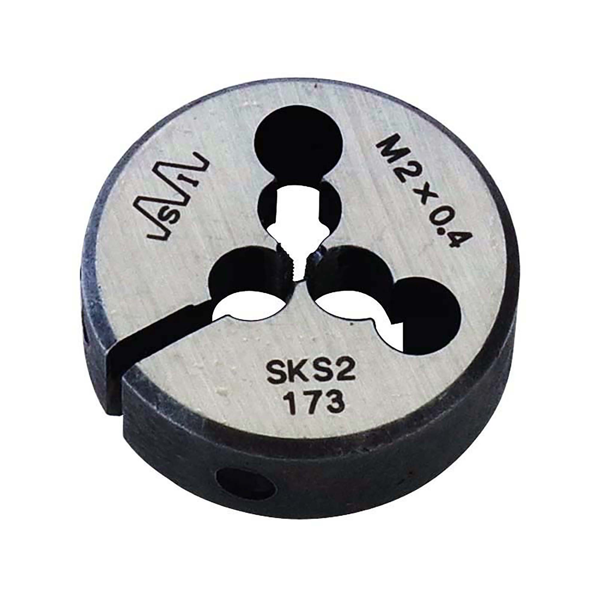 SK ダイス 25径 M2x0.4 一般鋼材、真鍮、銅、アルミ、樹脂のおねじ切りや潰れたねじ山の再生に 新潟精機