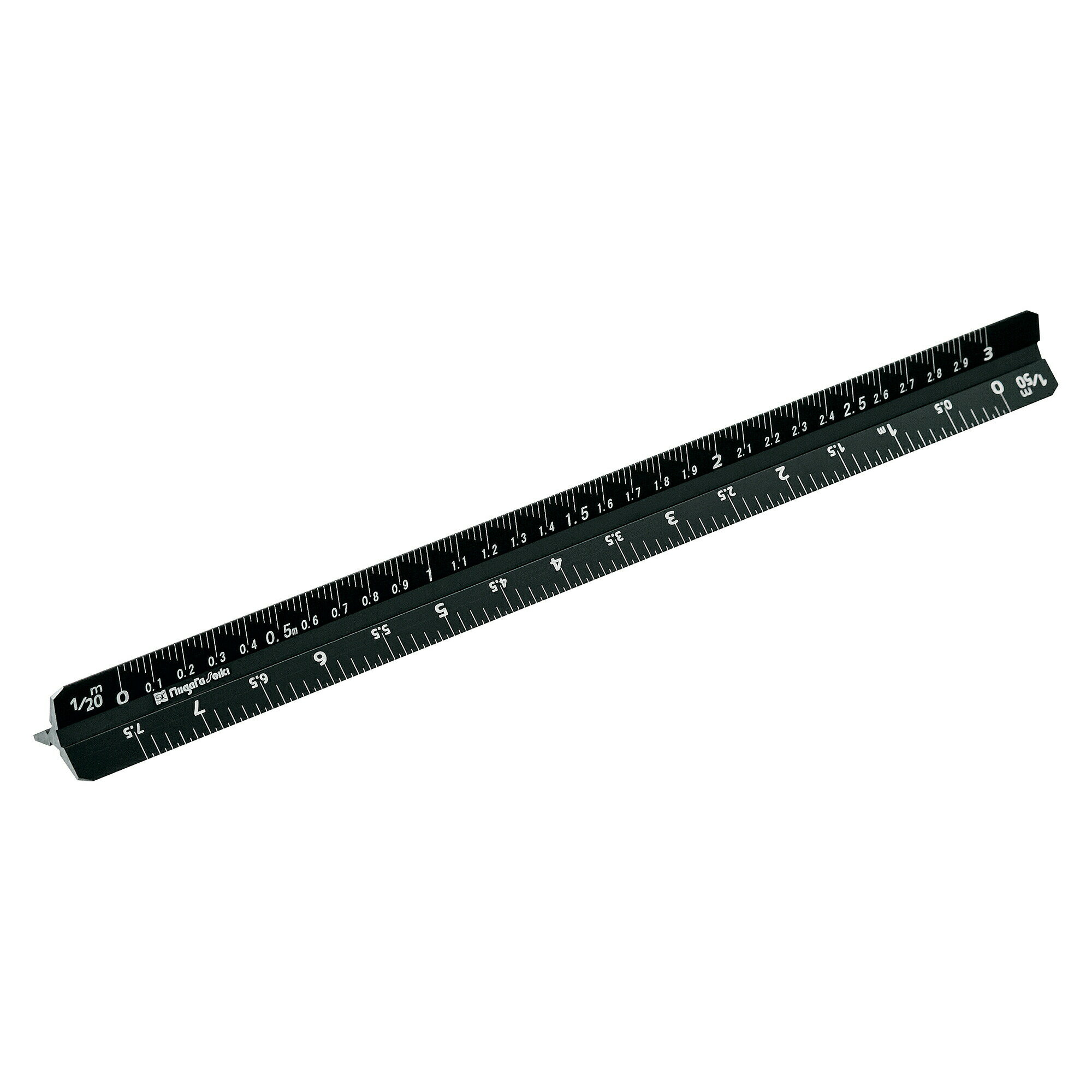 SK アルミ三角スケール 快段目盛 建築士用 15cm TSBA-15KD 製図、縮尺図面の読み取り