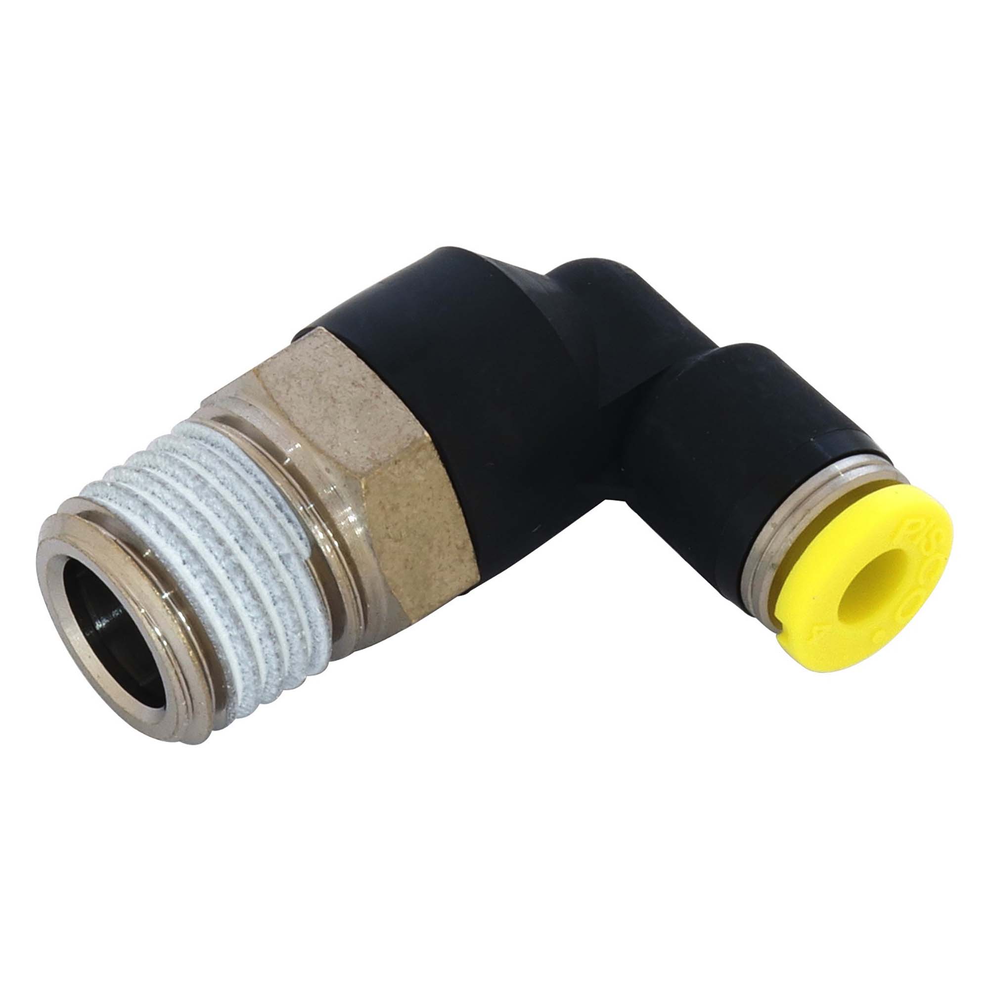 BeHAUS チューブ用ワンタッチ継手 エルボ PL4-02 チューブ配管のL型流路変更、管用めねじとチューブの接続として 新潟精機