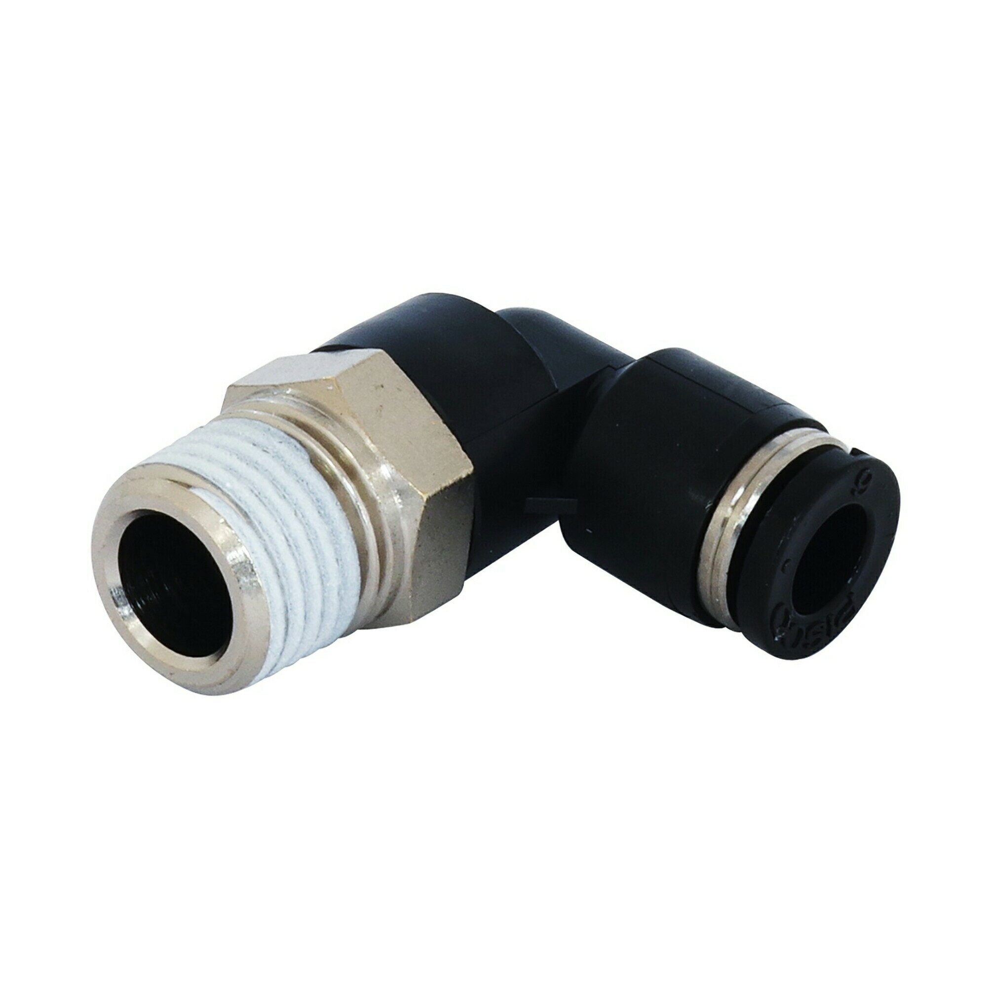 BeHAUS チューブ用ワンタッチ継手 エルボ PL6-02 チューブ配管のL型流路変更、管用めねじとチューブの接続として 新潟精機