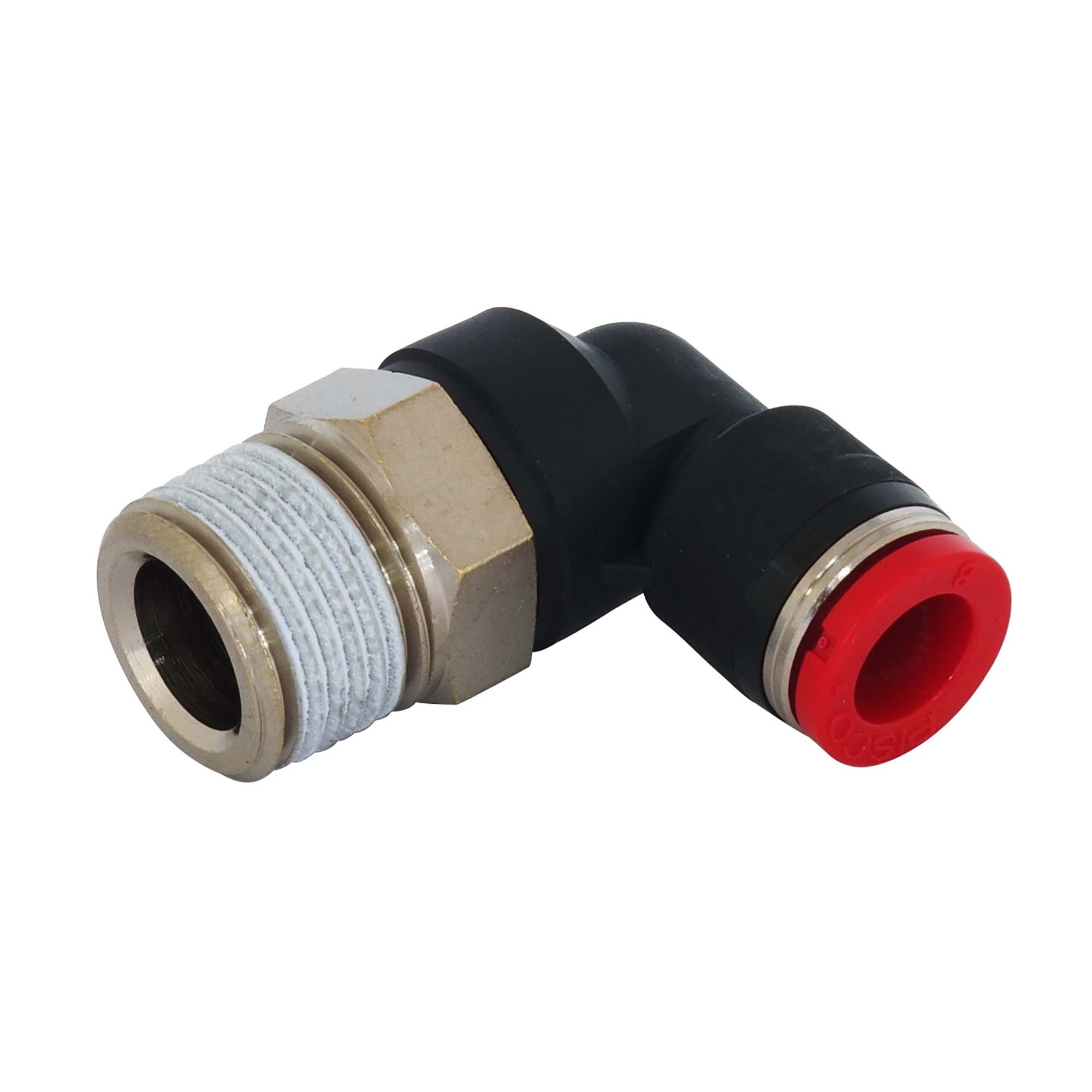 BeHAUS チューブ用ワンタッチ継手 エルボ PL8-03 チューブ配管のL型流路変更、管用めねじとチューブの接続として 新潟精機