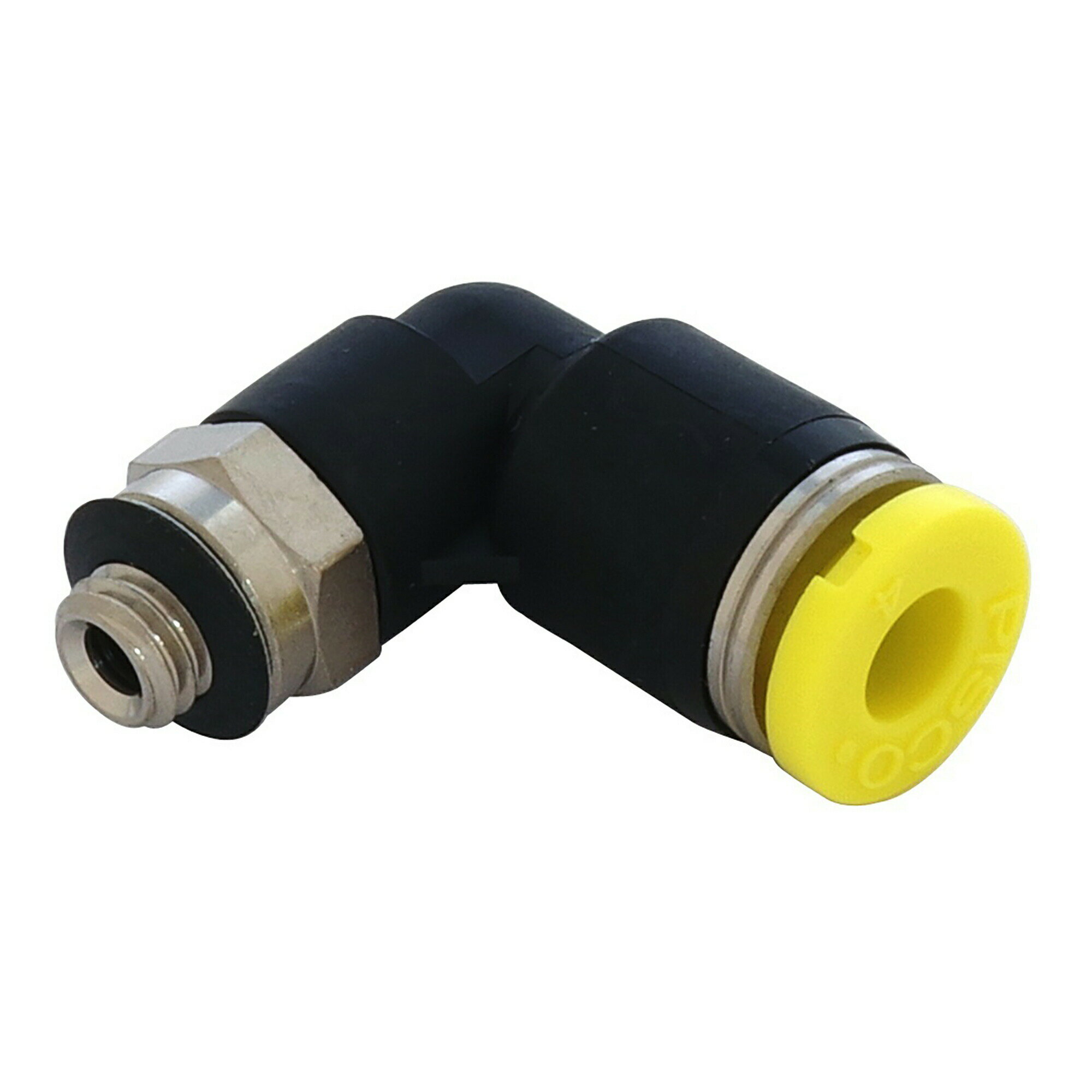 BeHAUS チューブ用ワンタッチ継手 エルボ PL4-M5 チューブ配管のL型流路変更、メートルめねじとチューブの接続として 新潟精機