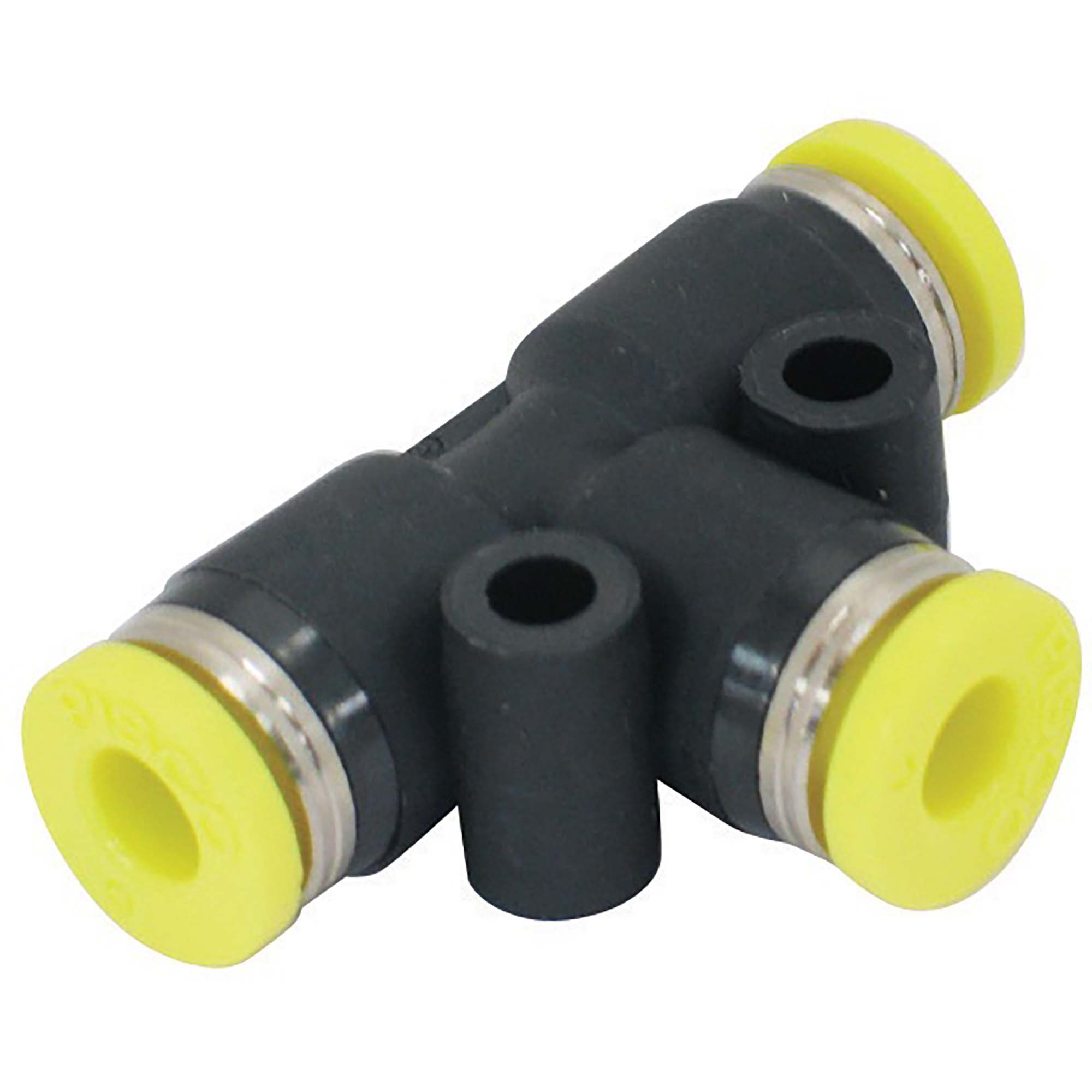 BeHAUS チューブ用ワンタッチ継手 ユニオンT PE4 チューブ配管のT型流路分岐、チューブ同士の接続として 新潟精機