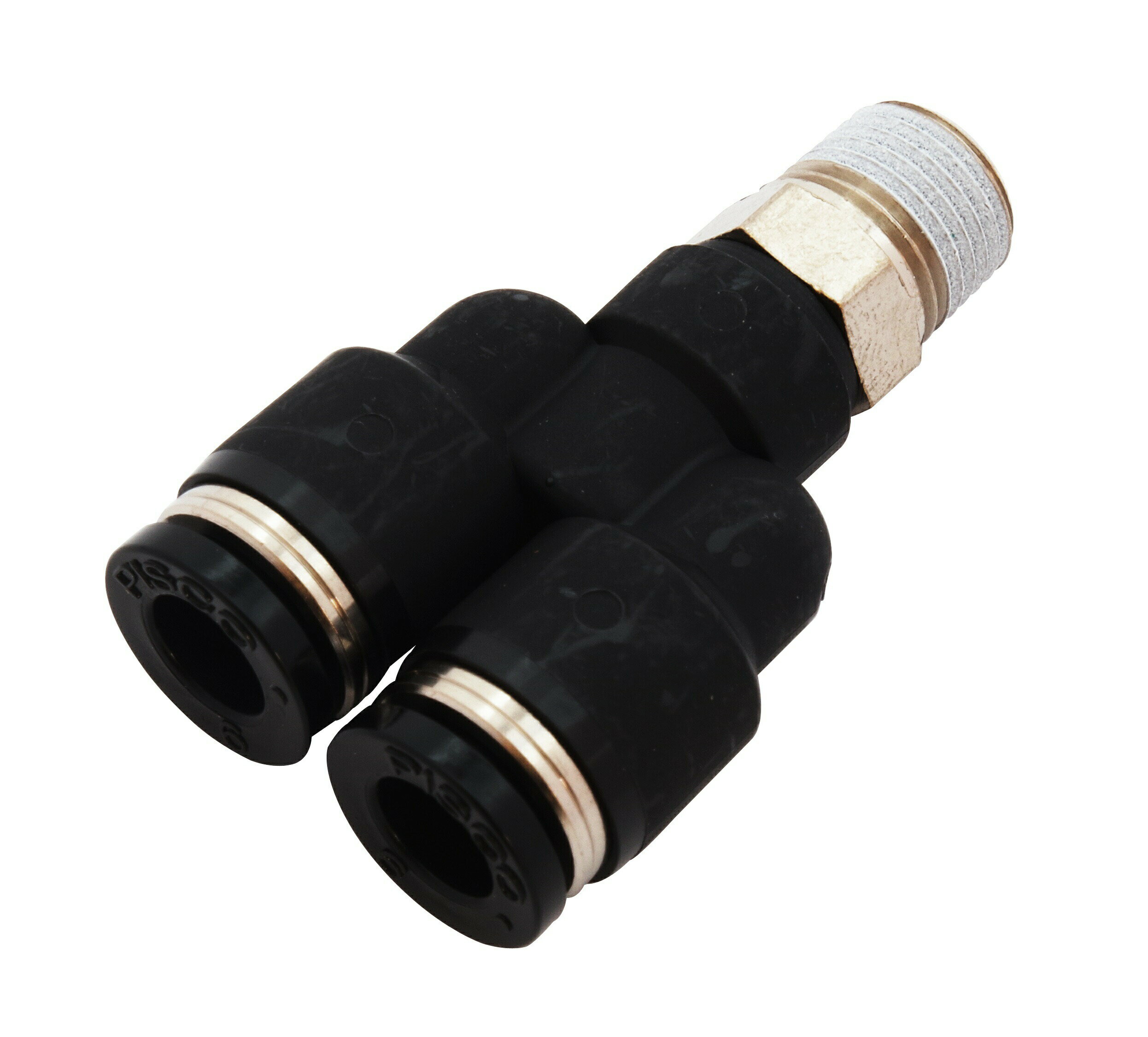 BeHAUS チューブ用ワンタッチ継手 ブランチY PX6-01 チューブ配管のY型流路分岐、管用めねじとチューブの接続として 新潟精機