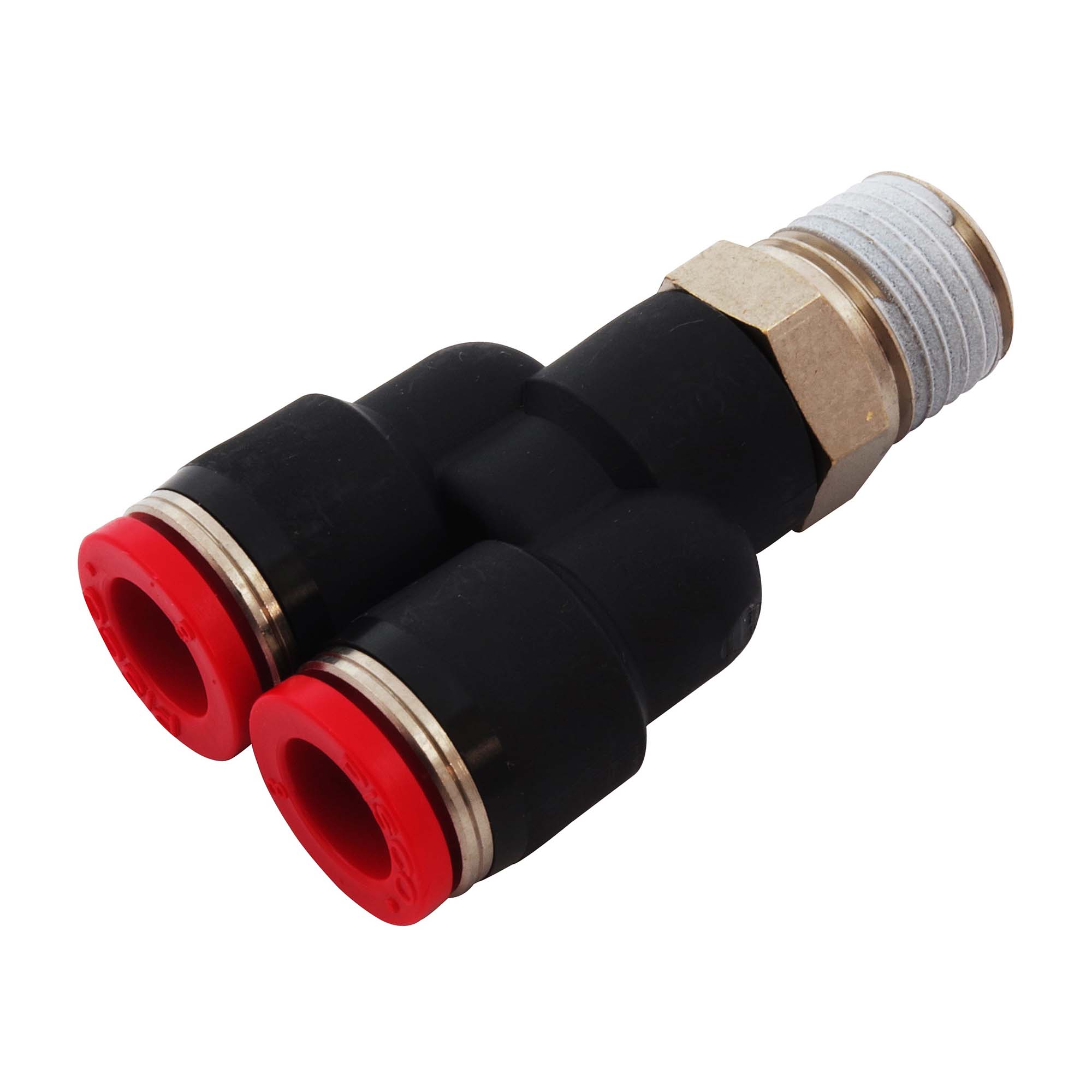 BeHAUS チューブ用ワンタッチ継手 ブランチY PX8-02 チューブ配管のY型流路分岐、管用めねじとチューブの接続として 新潟精機